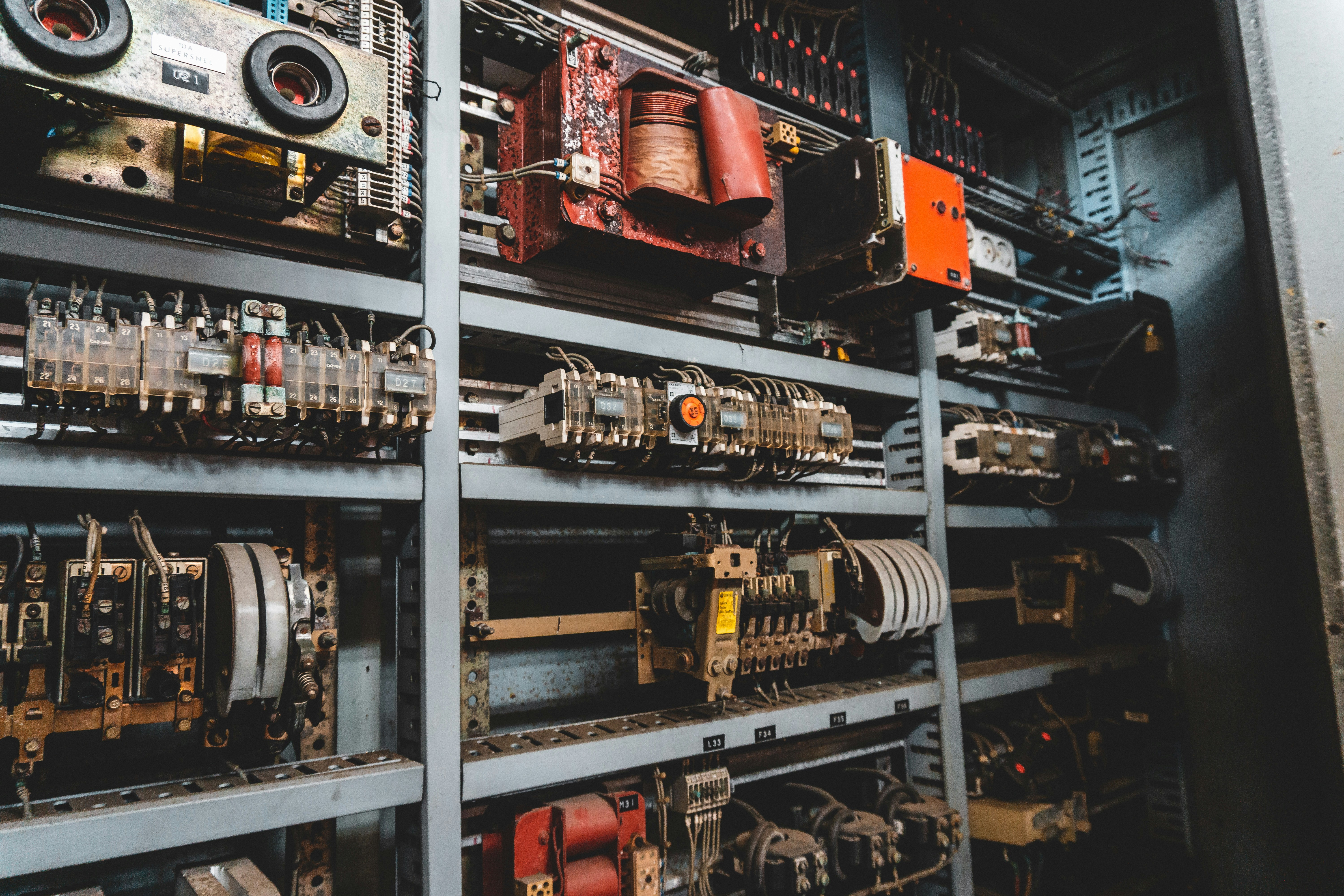 Technician reviewing diagnostics on a control panel